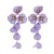 zircon flowers petal tassel ear stud small fresh sweet personality earrings samll wind Earring