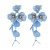  zircon flowers petal tassel ear stud small fresh sweet personality earrings samll wind Earring