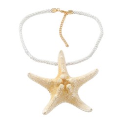  wind natural starfish pendant necklace woman