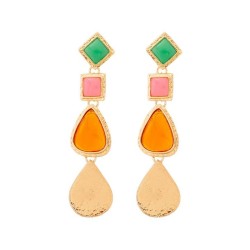  trend Irregular resin drop earring fashion samll personality splice Earring