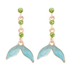  wind personality earring environmental crafts enamel diamond woman personalit..