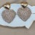 occidental style earring love beads color glass fully-jewelled earrings ear stud high Earring woman