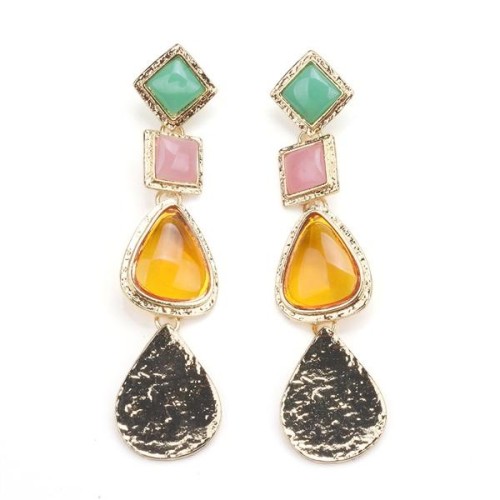 new exaggerating occidental style personality temperament Alloy earring Earring long style geometry splice resi
