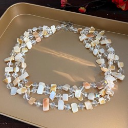 occidental style exaggerating personality three layer Shells crystal beads nec..