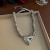 Metal wind chain love necklace woman short style clavicle chain exaggerating