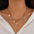 occidental style  fashion sun embed zircon necklace woman  geometry Alloy love tassel clavicle chain