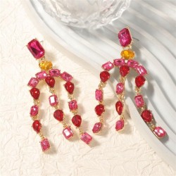  trend fashion fully-jewelled tassel earring     brief all-Purpose temperament..