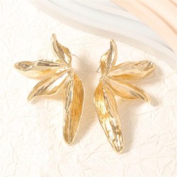  personality retro trend fashion occidental style wind Alloy vertical leaf ear..