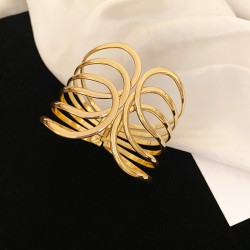 exaggerating Metal multilayer geometry opening bangle occidental style high te..
