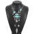 occidental style ethnic style exaggerating pattern embed turquoise Alloy necklace  retroY chain