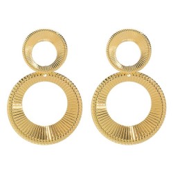 E occidental style retro brief temperament big samll circle ear stud  personal..