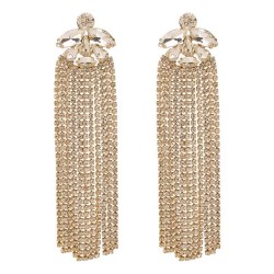 E occidental style fashion Earring fully-jewelled long tassel earrings woman  ..