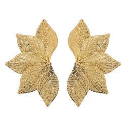 E occidental style personality geometry leaves earrings  creative exaggerating..