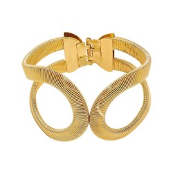 snake color hollow opening buckle bangle occidental style exaggerating tempera..
