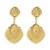 E medium occidental style trend geometry Earring  personality Metal Stripe Shells earringearrings
