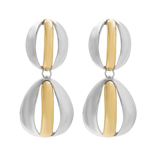 E occidental style gold silver color geometry Alloy earrings  personality samll high Earring woman