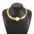 occidental style samll trend big Pearl Metal textured necklace  exaggerating personality high snake chain Collar