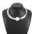 occidental style samll trend big Pearl Metal textured necklace  exaggerating personality high snake chain Collar