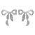 E fashion Metal bow earrings  retro brief temperament ear stud woman