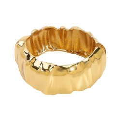 occidental style Metal Irregular pattern annular width bangle  retro high