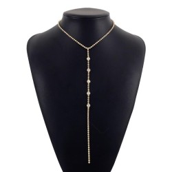  brief long styleY chain  samll geometry Rhinestone necklacenecklace