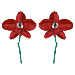  occidental style exaggerating enamel flowers earrings wind fashion sweet all-..