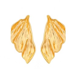 autumn leaves Irregular Metal earrings woman