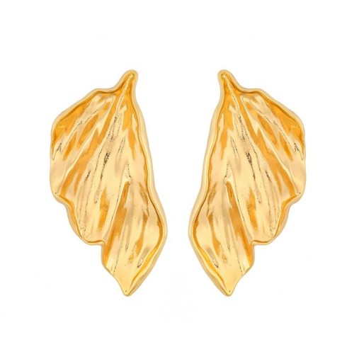 autumn leaves Irregular Metal earrings woman