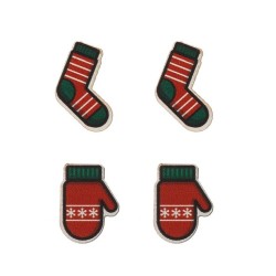 occidental style fashion christmas day ear stud set day Santa Claus lady