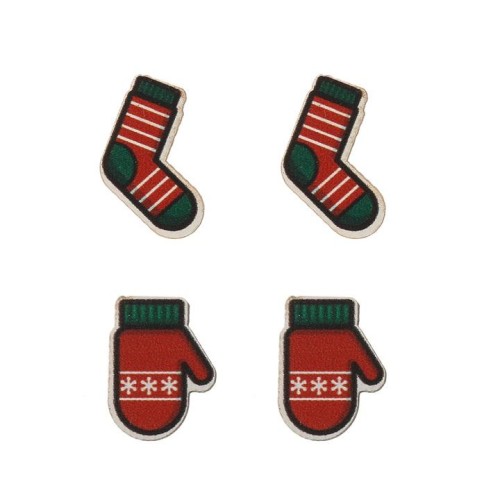 occidental style fashion christmas day ear stud set day Santa Claus lady