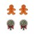 occidental style fashion christmas day ear stud set day Santa Claus lady