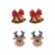 occidental style fashion christmas day ear stud set day Santa Claus lady