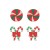 occidental style fashion christmas day ear stud set day Santa Claus lady