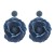 Autumn and Winter flowers earrings occidental style exaggerating Earring woman trend Cowboy blue roseearrings