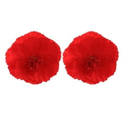  color exaggerating wind handmade Cloth layer flowers earrings Bohemia crystal..