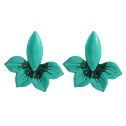 petal tassel exaggerating multicolor temperament flowers earrings woman