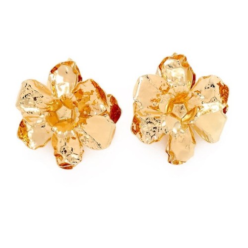 high Metal flowers ear stud occidental style personality samll temperament exaggerating earrings woman