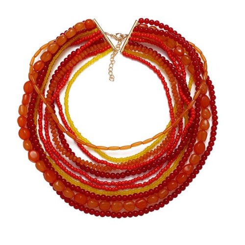 Bohemia multilayer resin handmade beads clavicle necklace woman