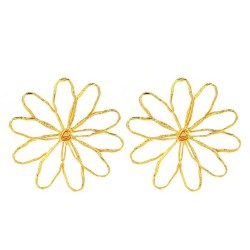  exaggerating fashion hollow all-Purpose Alloy flowers ear stud creative brief..