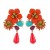 resin flowers beads diamond Autumn and Winter retro earrings woman