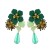 resin flowers beads diamond Autumn and Winter retro earrings woman