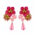 resin flowers beads diamond Autumn and Winter retro earrings woman