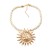 fashion wind Alloy sun flower pendant necklace occidental style personality all-Purpose necklace