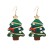 occidental style christmas series Earring diamond christmas tree snowflake christmas day ear stud earrings