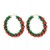 occidental style christmas velvet  snowflake Five-pointed star christmas tree Alloy ear stud
