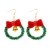 occidental style christmas velvet  snowflake Five-pointed star christmas tree Alloy ear stud