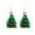 occidental style christmas velvet  snowflake Five-pointed star christmas tree Alloy ear stud