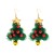 occidental style christmas velvet  snowflake Five-pointed star christmas tree Alloy ear stud