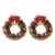 occidental style christmas velvet  snowflake Five-pointed star christmas tree Alloy ear stud