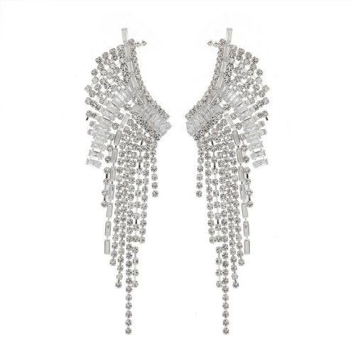 bride diamond Irregular tassel earrings personality temperament Earring